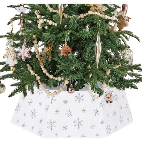 Gola Albero Natale Ø 63 cm Copertura Base Decorazione Bianca (1/5)