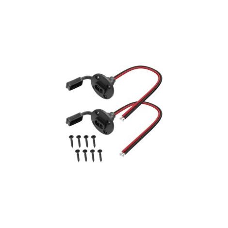 Confezione da 2 cavi SAE 12 AWG da 40 cm con connettore impermeabile per pannelli solari e 8 viti - Crezuo