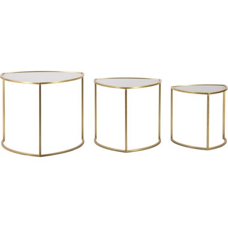 Lot de 3 Tables Basses "Triangle" 60cm Or (1/5)