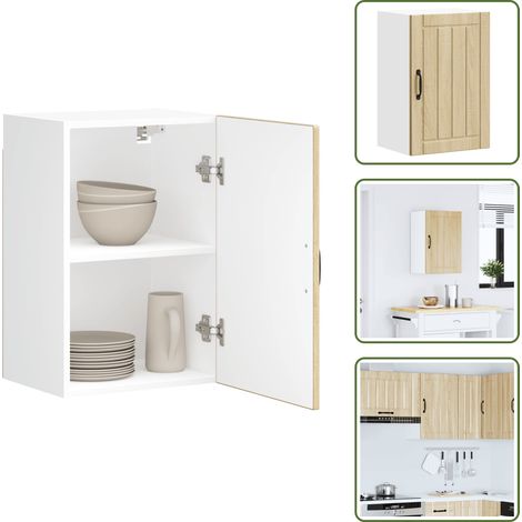 The Living Store Küchen-Hängeschrank Lucca Sonoma-Eiche Holzwerkstoff - Küchenmöbel (1/5)