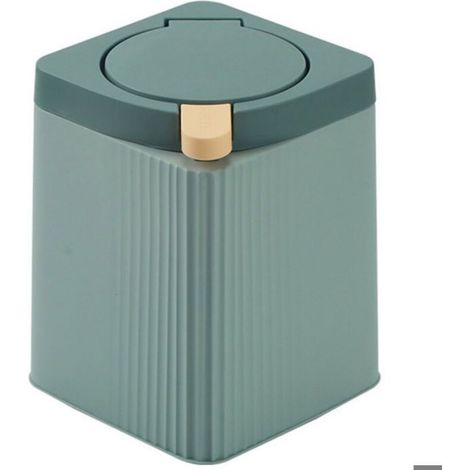 Mini poubelle avec couvercle pour bureau, poubelle à papier, adaptée pour le bureau, la maison, petite poubelle, table basse, table (1/5)