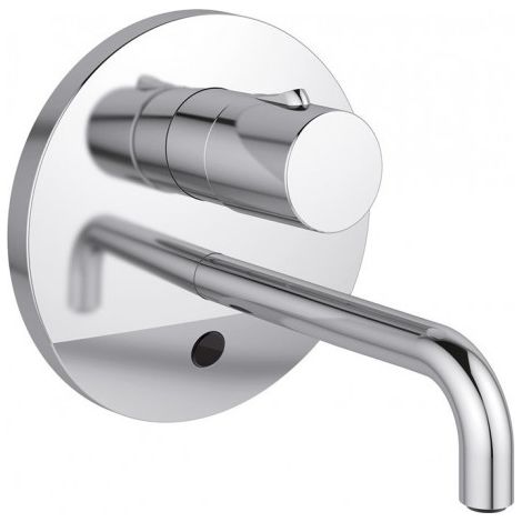 Mitigeur lavabo mural CERAPLUS température par manette bec 230 mm, à piles chromé IDEAL STANDARD