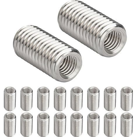 20 Pièces Insérer Écrou, M6 x 6mm Filetage Mâle M3 x 6mm Filetage Femelle Réducteurs de Filetage, Inserts Filetés, Filetage Douille (1/5)
