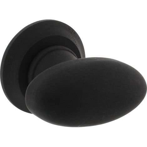 Poignée de porte intérieure Poignée tournante ovale noire - Par