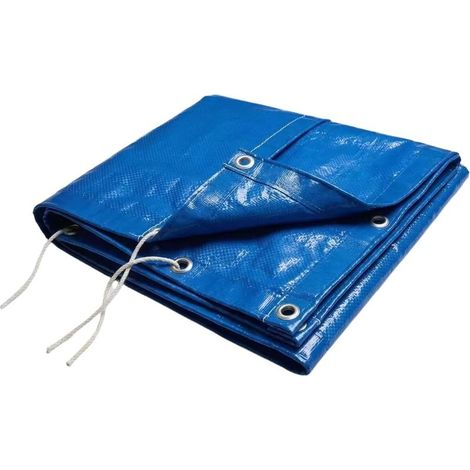 Bâche multifonctionnelle tissée imperméable universelle pour l'extérieur, bâche de camping épaisse 3,05 x 3,66 m pour extérieur en polyéthylène solide (1/5)
