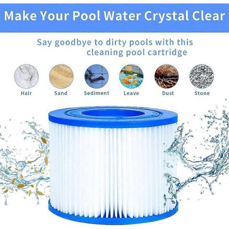 Pour filtre de piscine de type VI, lot de 4 filtres compatibles avec le modèle 90352E-- (1/5)