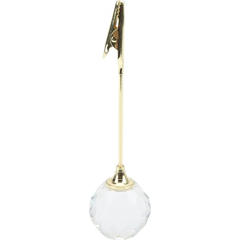 Porte-numéro de table robuste, clip métallique stable, base large, pince photo polyvalente pour mariage, fête, bureau (1/5)
