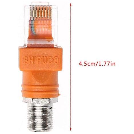 Adaptateur coaxial F femelle vers RJ45 mâle pour câblage réseau et vidéo – compatible avec systèmes TV, CCTV et réseaux Ethernet