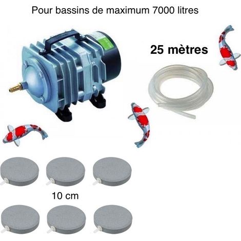 Set aération bassin 6 Disques 10 cm bassin de jardin de 5000, 4000 et 7000 litres (1/5)