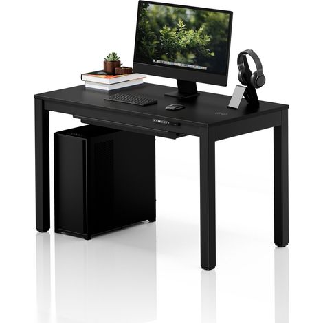 Schreibtisch elektrisch höhenverstellbar, schwarz, 120x63 cm: EVAN