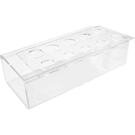 Vase rectangulaire en acrylique transparent, centre de table floral pour salle à manger, 25 cm de long. Vase décoratif moderne. (1/5)