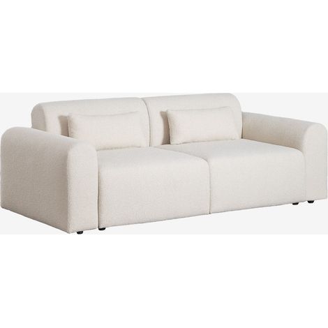 Canapé modulable 2 pièces en peau lainée Borjan SKLUM