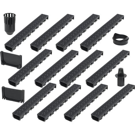 Canaux de drainage 12 pcs Plastique 12 m