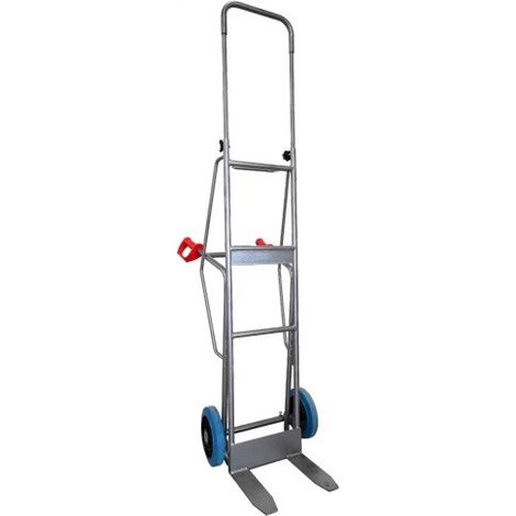 Diable maraîchers Stockman DMPO250-RSB capacité 250kg poignée ouverte roues en caoutchouc élastique bleu non tâchant
