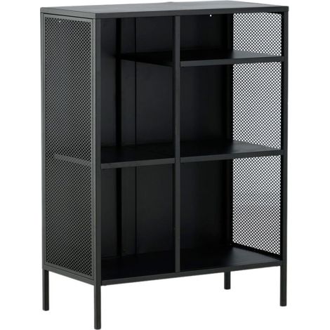 Étagère 3 Niveaux en Métal "Misha" 110cm Noir (1/5)