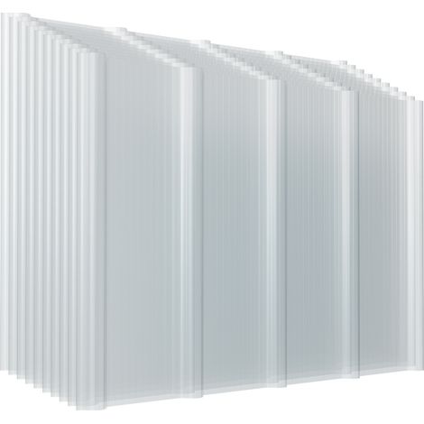 TolleTour 10 láminas onduladas FRP transparentes 90x60 cm, grosor 1 mm, anti-UV e intemperie, con tornillos, para invernadero carport (1/5)
