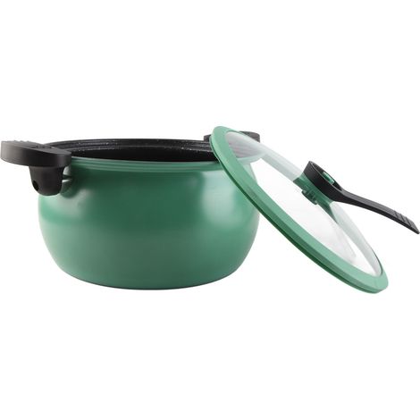 Micro autocuiseur domestique antiadhésif, multi-fonctionnel, grande capacité, ustensiles de cuisine, vert 7L