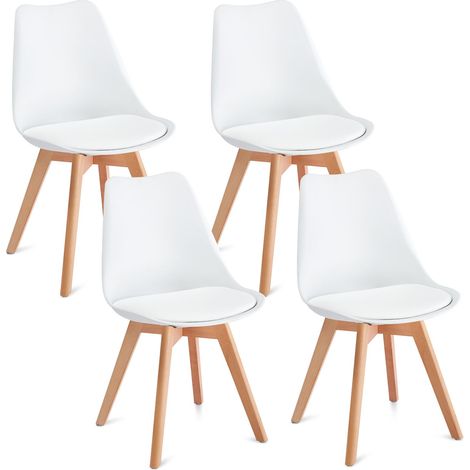 Chaises ABBY Blanc (Lot de 4) (1/5)
