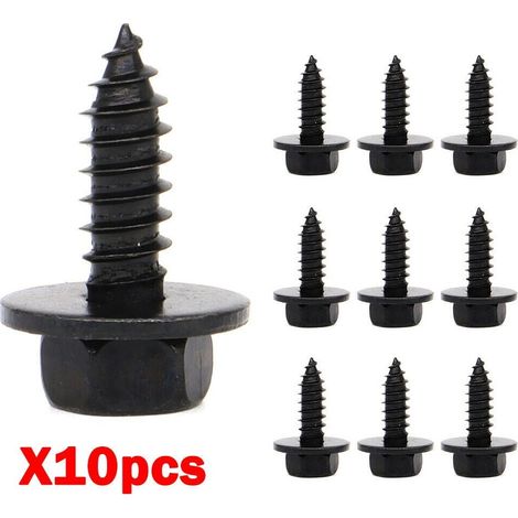 Rivet Clip - 20 mm Diamètre Tête - 17 mm Longueur Tige - Pour Trou 9 mm - Noir - Métal - Pour Pare-Chocs Pare-Boue Toyota - 10 Pièces (1/5)