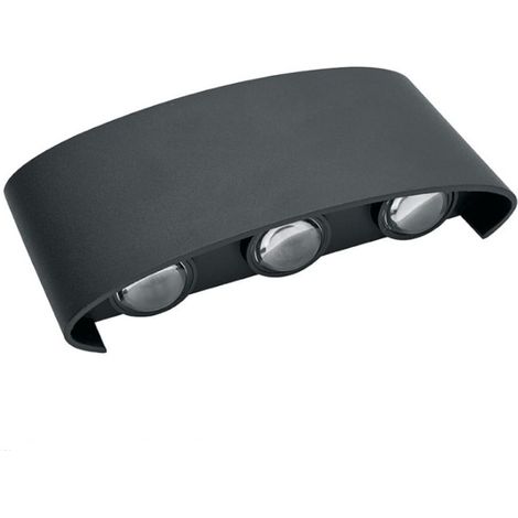 TRADE SHOP - Applique Lampada Led Da Muro Doppia Emissione Luminosa 16w Luce Selezionabile Cct Es68-3c - Nero (1/5)