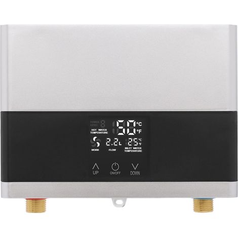 【Chauffage et ventilation】Chauffe-Eau Instantané,220V 6000W Chauffe-Eau Sans Réservoir Économie d'Énergie avec Télécommande, Auffe-Eau Électriques pour la Douche de Salle de Bains à la Maison avec LED (1/5)