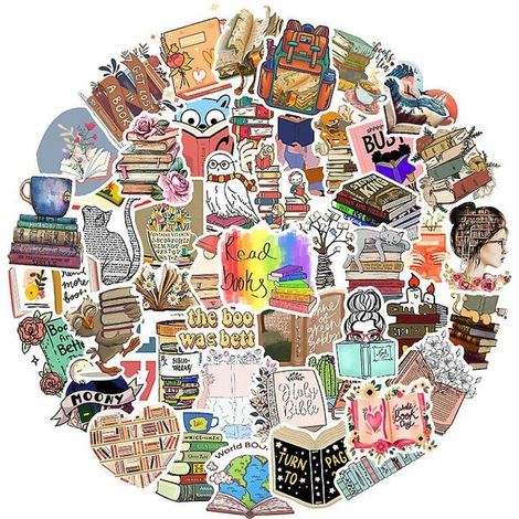 Set mit 50 verschiedenen Aufklebern für Bücher, Wasserflaschen, Tassen, Koffer, Skateboards, Autoaufkleber, Sammelalben und Becher – ideales Geschenk für Kinder, Jugendliche und Erwachsene (1/3)