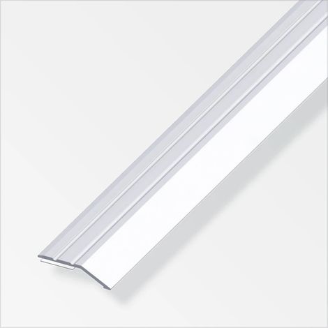 terminale  30 x 5  alluminio argento  autoadesivo   1 metro.