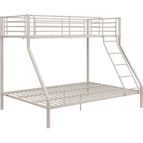 Lits superposés - 90 et 140 x 190 cm - Acier – Beige - ELEVATIO III (1/5)