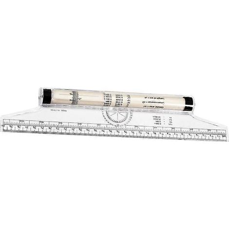 Règle graduée de 30 cm, règle parallèle pour le dessin, règle à mesurer à rouleaux, règle à rouleaux transparente-30cm (1/2)