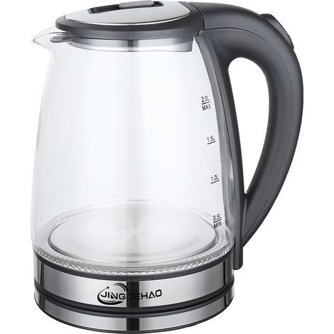 Hervidor eléctrico de cristal elegante con apagado automático: hervidor eléctrico robusto para el hogar/oficina. (1/5)