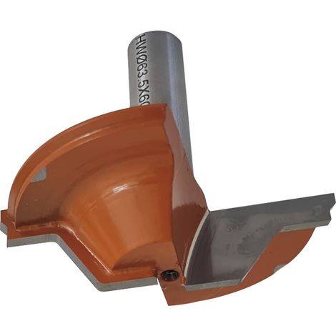 Profilfräser W-Gratleiste, Nutfräser Holzfräser Fräskopf, präzise Schnitte, Stahl/HM, Nutbreite 60mm, Nuttiefe 14mm, Schaft 12mm (1/2)
