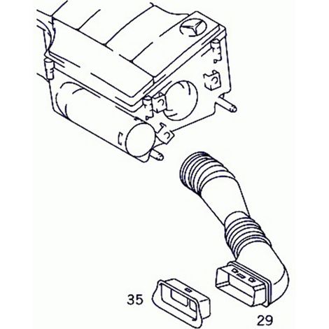 Conduit d'admission d'air pour A-Class W168 (1997-2004) - Pièce auto 1660940487 (1/5)