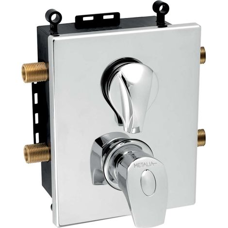Novaservis Metalia 57 - Grifo termostático empotrado para 2 dispositivos con cuerpo, cromo BOX57052RT,0