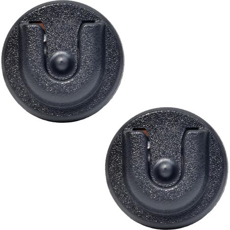 Support Micro Radio CB - 2 Pièces - Plastique ABS - Fixation Adhésive - Pour Véhicule Et Bureau - Noir