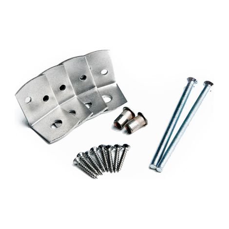 Kit de fixation en RVS pour poteaux en béton de 8,5 cm (1/3)