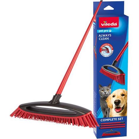 Vileda Pet Pro Always Clean Rubber Broom FH174000 - Rubber Bri...