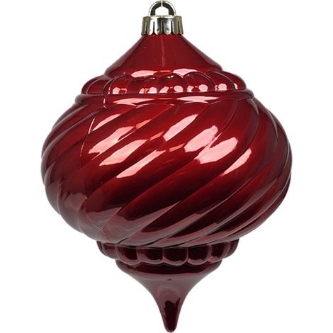 ARPIMEX Sfera Goccia Rigata di Natale D 150 Mm Plastica Rosso