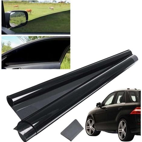 Lámina tintada para ventanas de coche con pantalla de privacidad,50 x 300 cm,color negro,con protección solar (VLT 35%) (1/5)