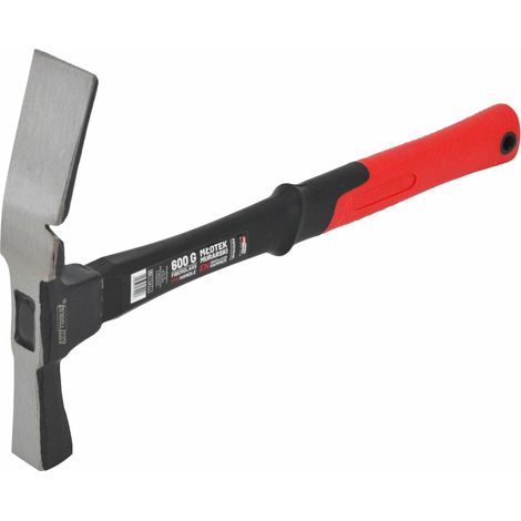 Martillo de albañilería Awtools 600g Black Line con mango de fibra, ideal para trabajos de construcción, cabeza de acero de alta resistencia, diseño ergonómico y duradero