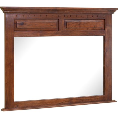specchio in legno di Acacia 110x6x87 nougat laccato OXFORD 328