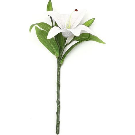 Bouquet de Lys de Simulation Unique, Bouquet de Mariage Artificiel Fausse Plante de Lys de Mariée pour la Maison Bricolage Centres de Table Décor de Fête (Z) (1/5)