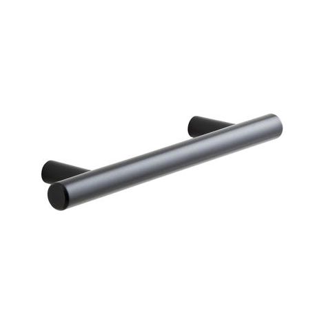 Poignée de meuble, acier inoxydable revêtu de poudre noire, entraxe de 96 mm (1/5)