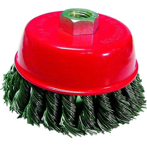 Brosse Coupe Conique Fils Tressés 75 Mm Pour Meuleuse D'angle Flex