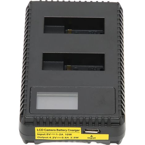 Chargeur USB double port avec affichage LCD compatible AHDBT-501 et batteries d'appareil photo numérique