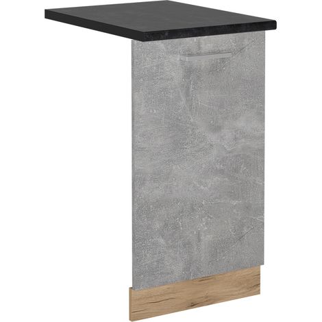 Tapa del lavavajillas R-Line, Hormigón, 45 cm , ET Antracita, Vicco