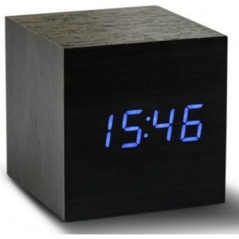 Réveil Numérique - Affichage LED - Commande Vocale - Thermomètre Intégré - 3 Réveils Programmables - Bois Naturel - 1 Pièce (1/5)