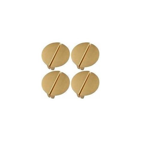 8 pcs Poignées de tiroir en or champagne, poignées de tiroir en demi-lune de 6.4cm or (1/5)