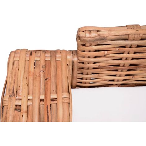 Maison Exclusive - Divano da Giardino a 3 Posti in Rattan Naturale