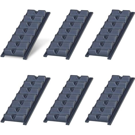BRB Viva Haushaltswaren Lot de 6 présentoirs à snack Anthracite 590 x 190 x 60 mm