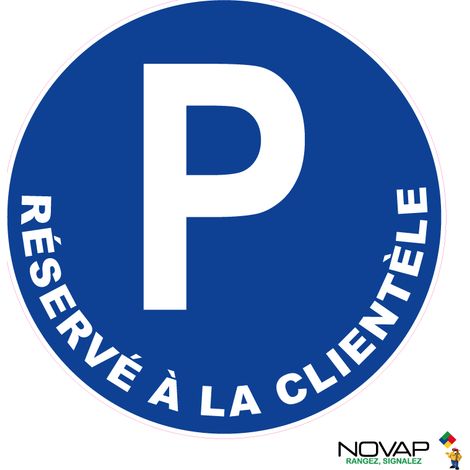 Panneau Parking réservé à la clientèle - Rigide Ø80mm - 4021829